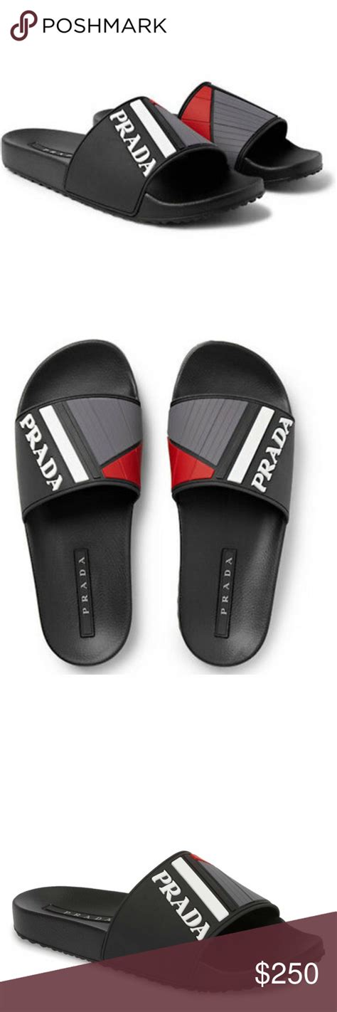 mens flip flops prada|prada designer slides.